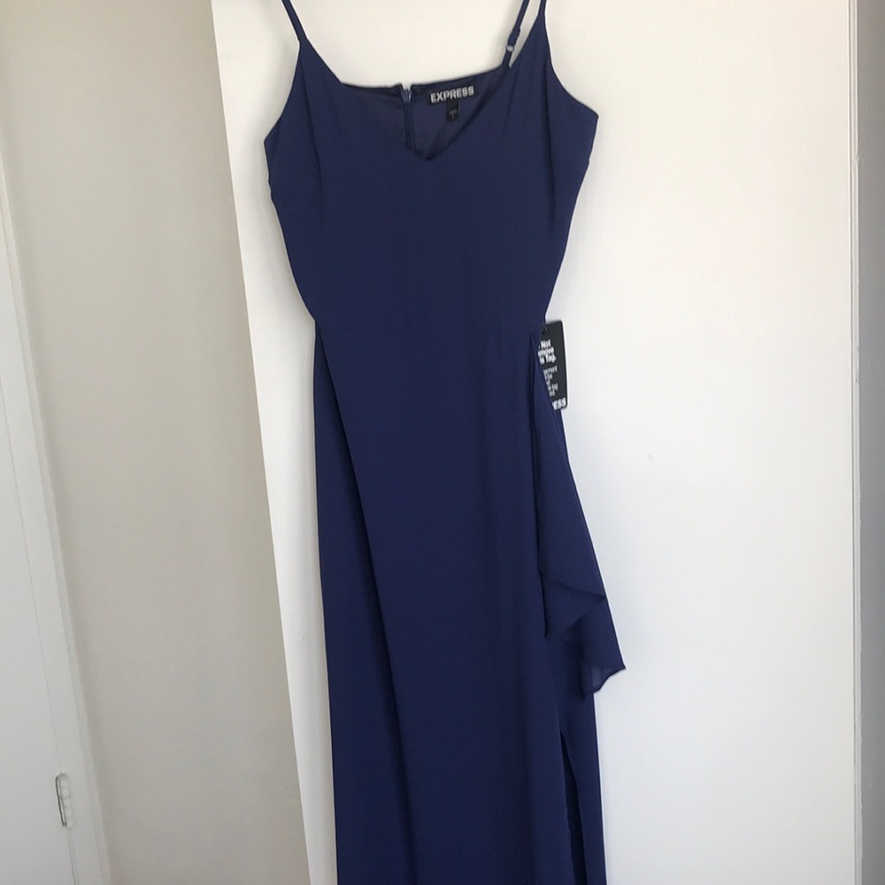 Express navy long dress never worn